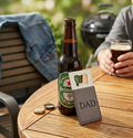 Grey Leatherette Bottle Opener - 3.5