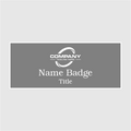 3x1.25 Grey on White Name Tag Magnet Back