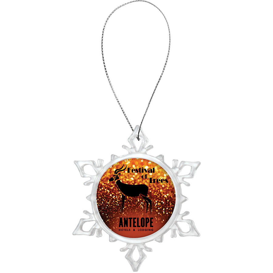 2-Sided Clear Snowflake Ornament