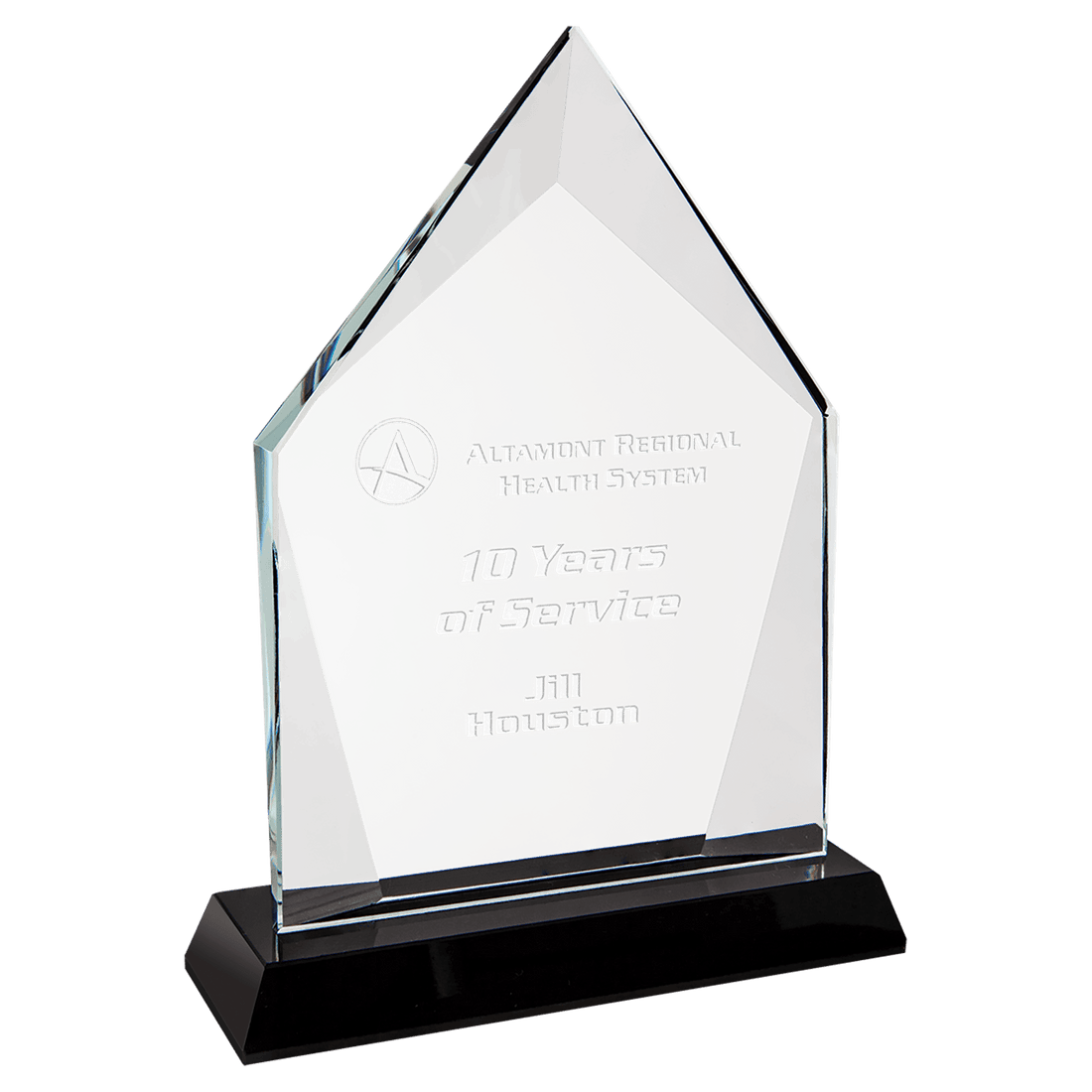 Black 7 3/4" Diamond Halo Glass with Base