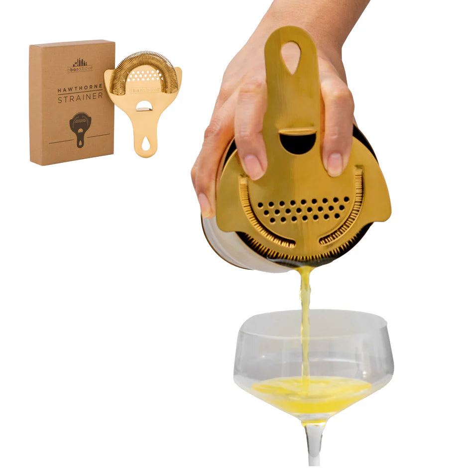 Durable Hawthorne gold strainer