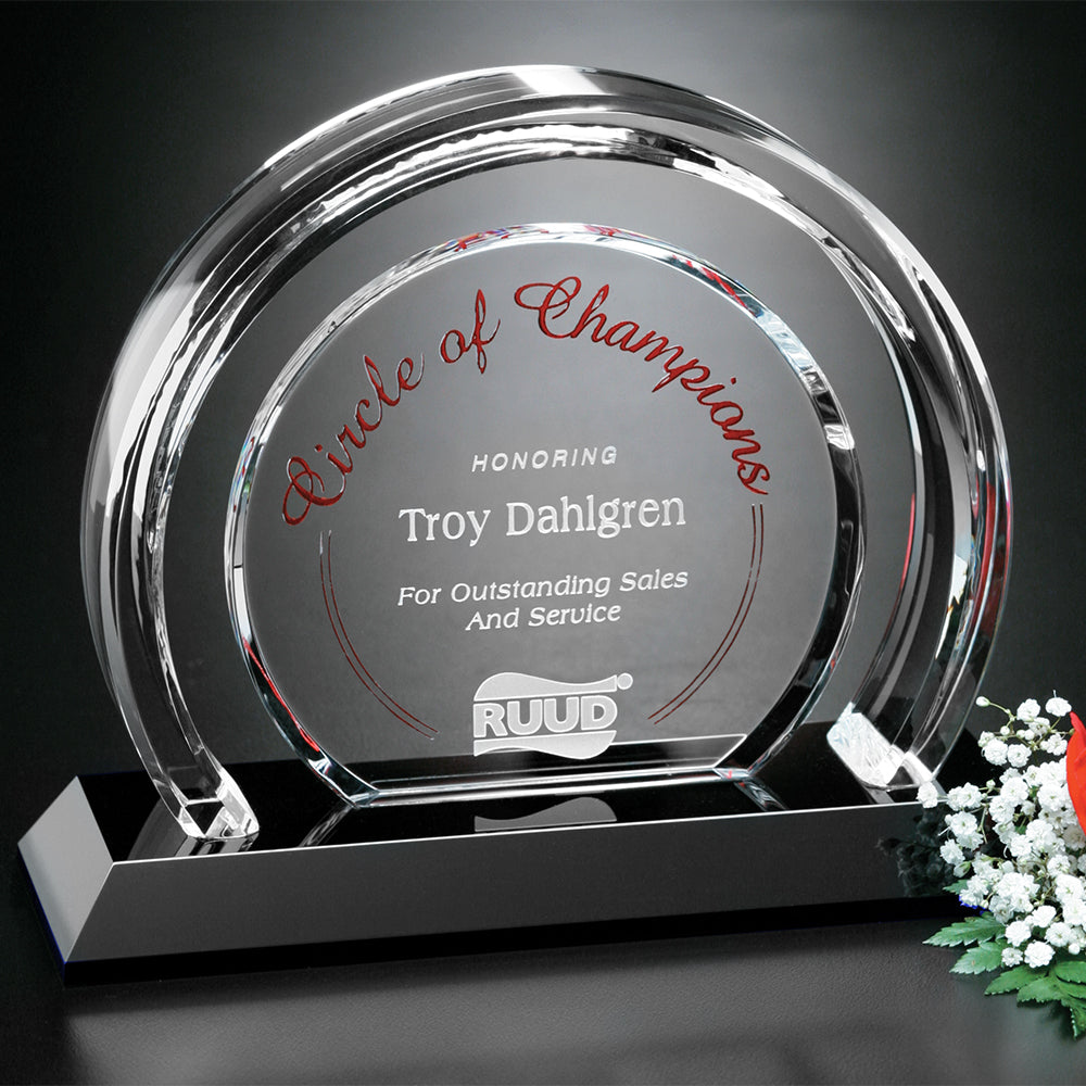 Halo Sable Award 6-1/2"; sample personalization shown