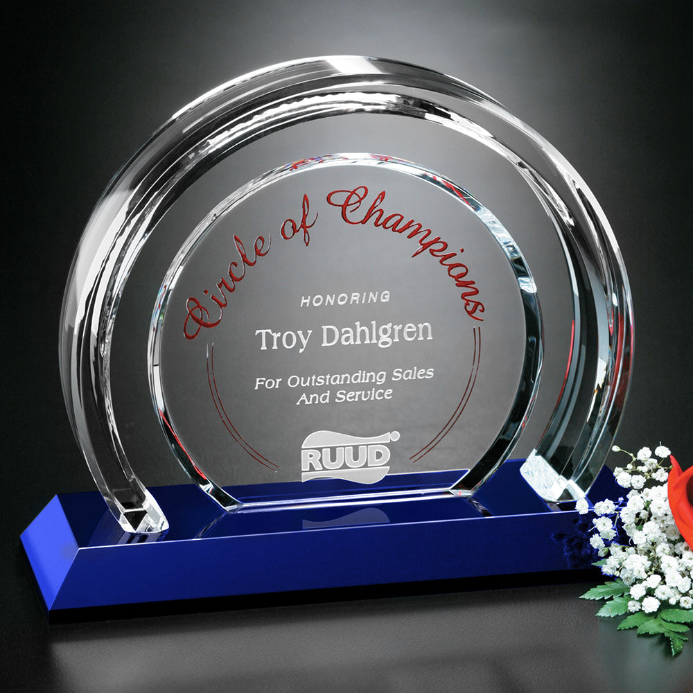 Halo Indigo Award 8"; sample personalization shown