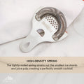 Hawthorne cocktail strainer with fine spring
