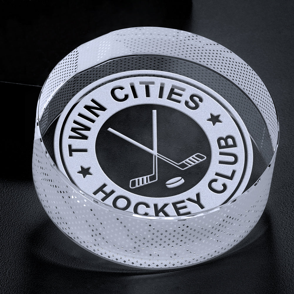 Hockey Puck 3" Dia.; sample personalization shown