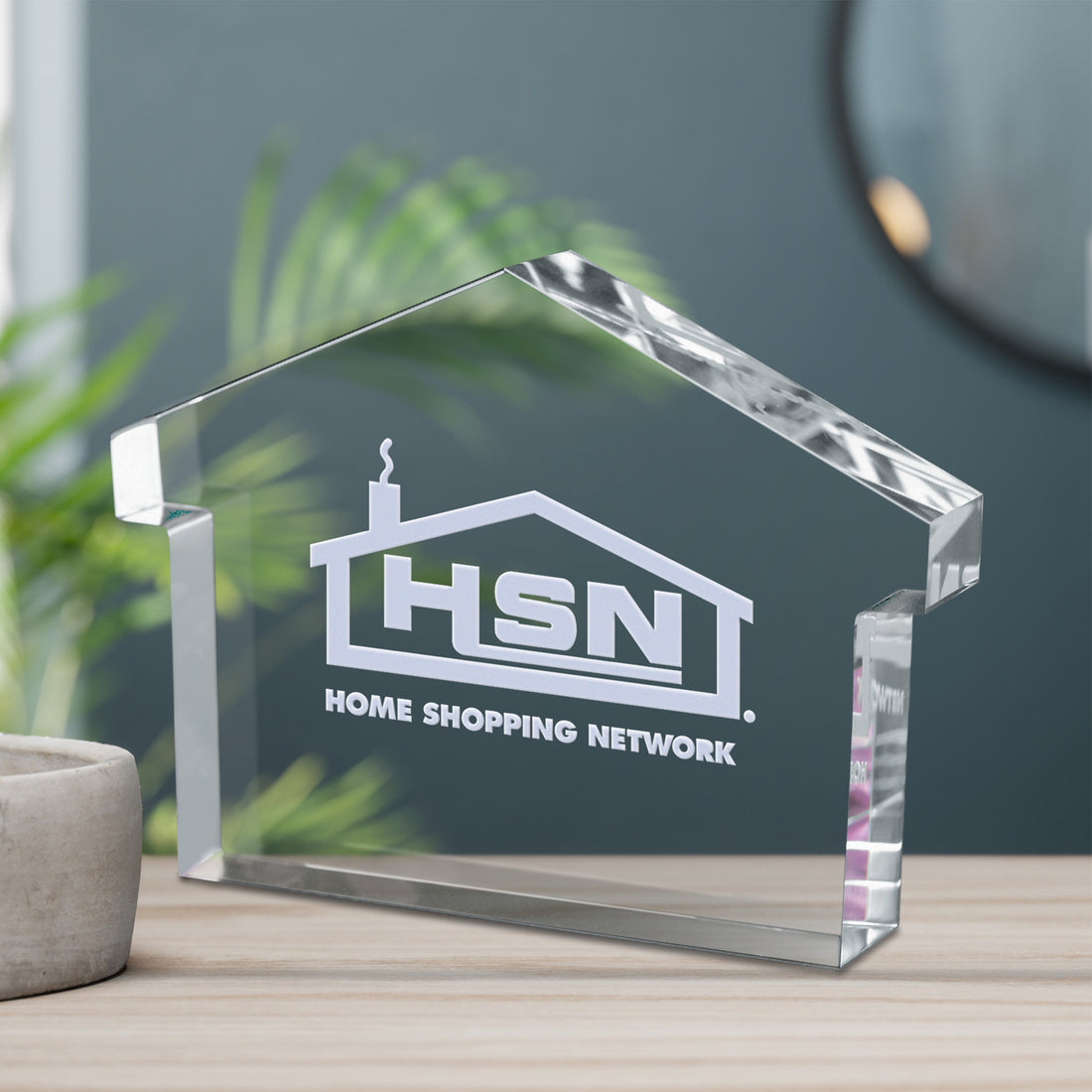 House Paperweight 4" W; sample personalization shown