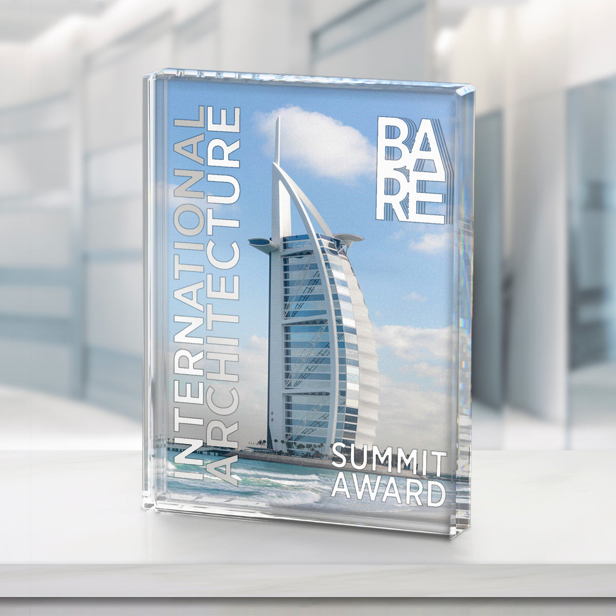 IllumaPix Freestanding Rectangle; sample personalization shown