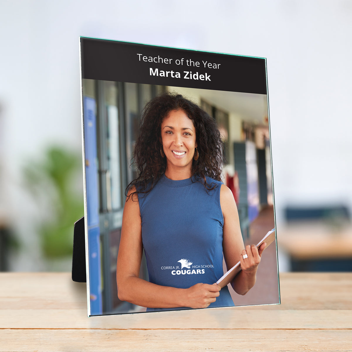 IllumaPix Rectangle 10" x 12"; sample personalization shown