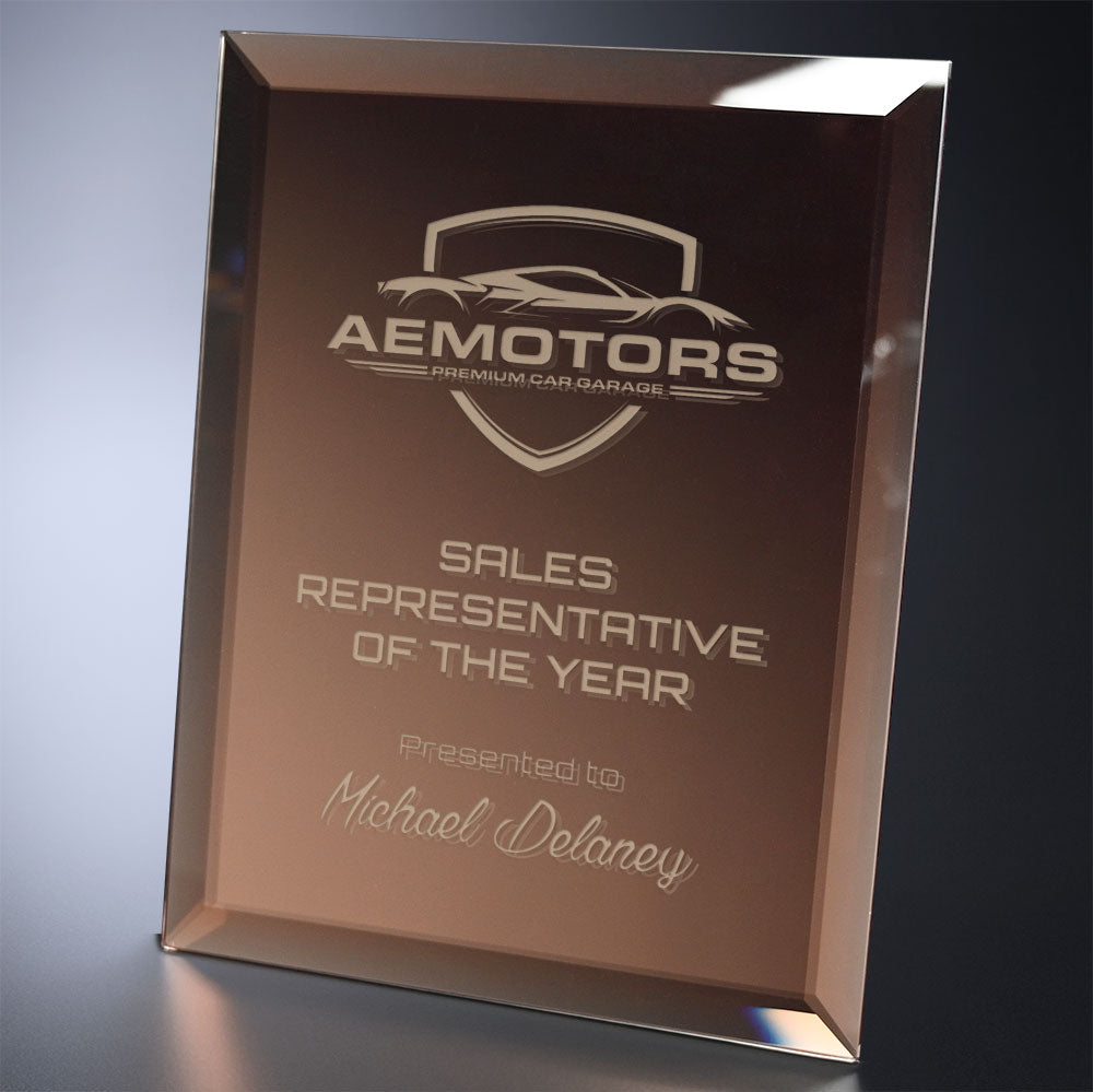 Imagery Bronze Award 8" x 10"; sample personalization shown
