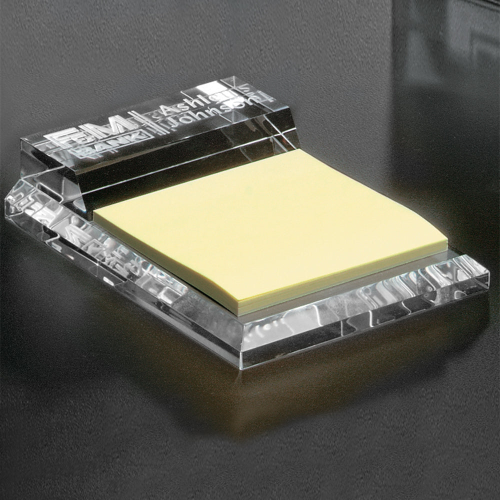 Kelsey Notepad Holder 3-1/2" W; sample personalization shown