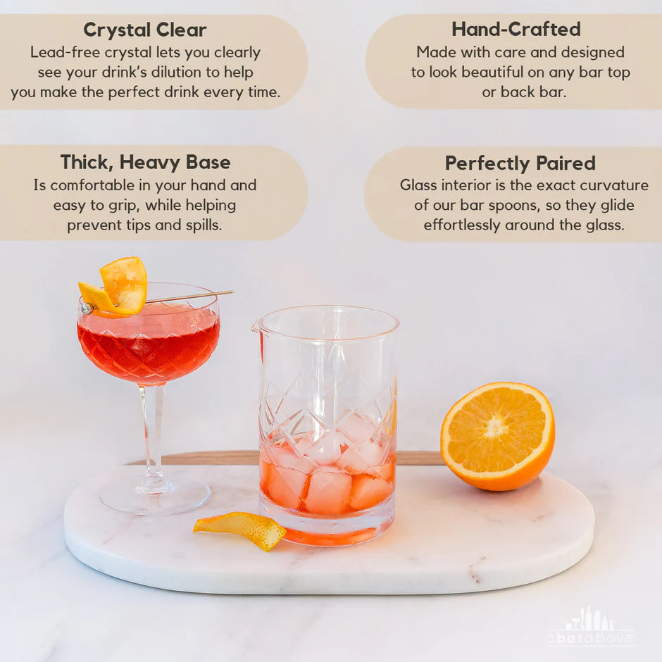 Beautiful but strong Diamond Cut Cocktail Mixing Glass