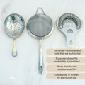 Three types of cocktail strainers
