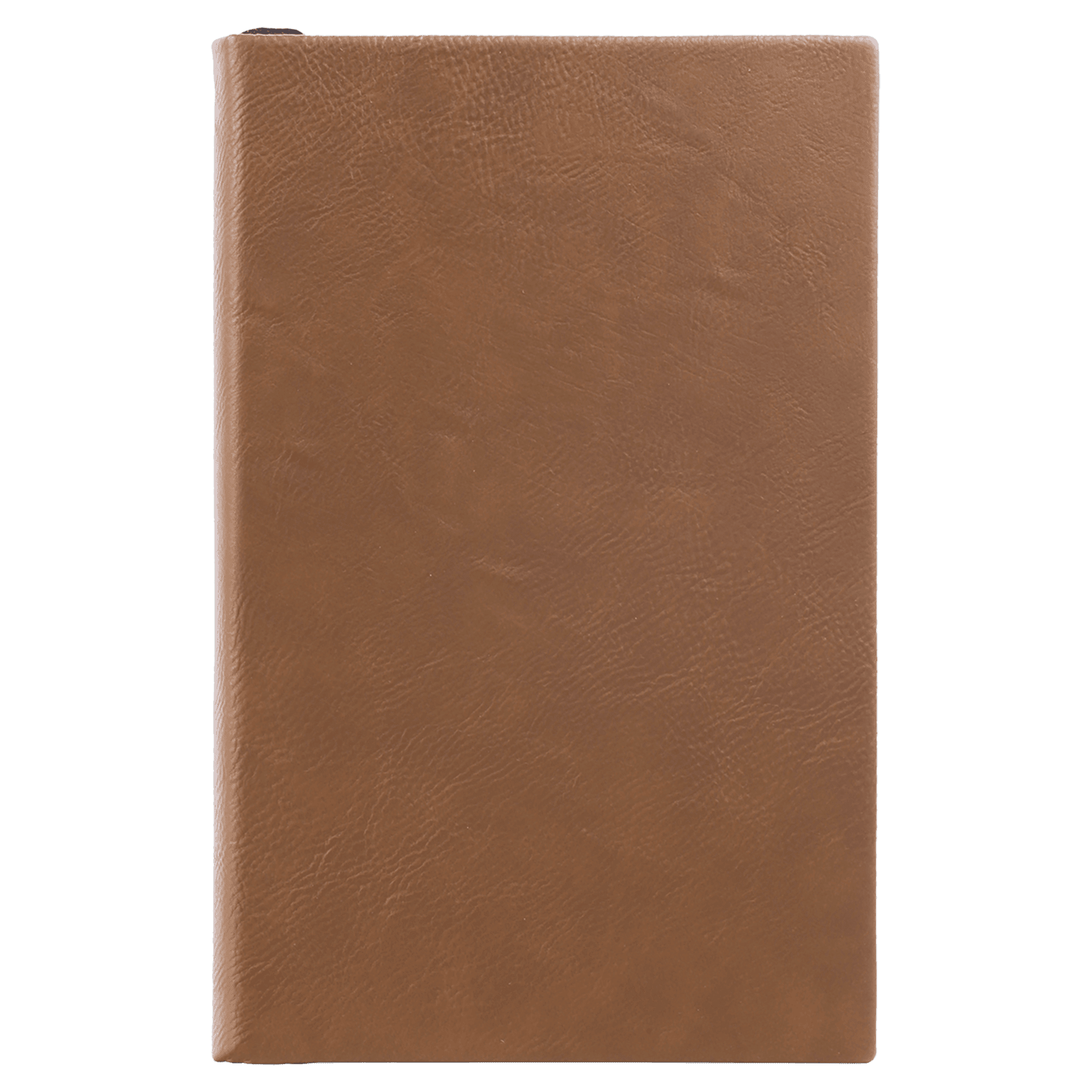 Dark Brown 5 3/8" x 8 1/4" Light Brown Leatherette 110 Page Bound Journal with Ribbon Bookmark
