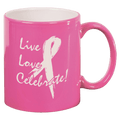 Pink 11 oz. Ceramic Round LazerMug