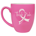 Pink 16 oz. Ceramic Bistro LazerMug