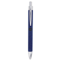 Blue/Black Laserable Leatherette Pen