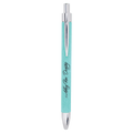 Teal Laserable Leatherette Pen