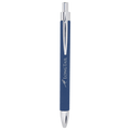 Blue/Silver Laserable Leatherette Pen