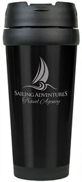 Black Laserable Stainless Steel 16 oz. Travel Mug without Handle