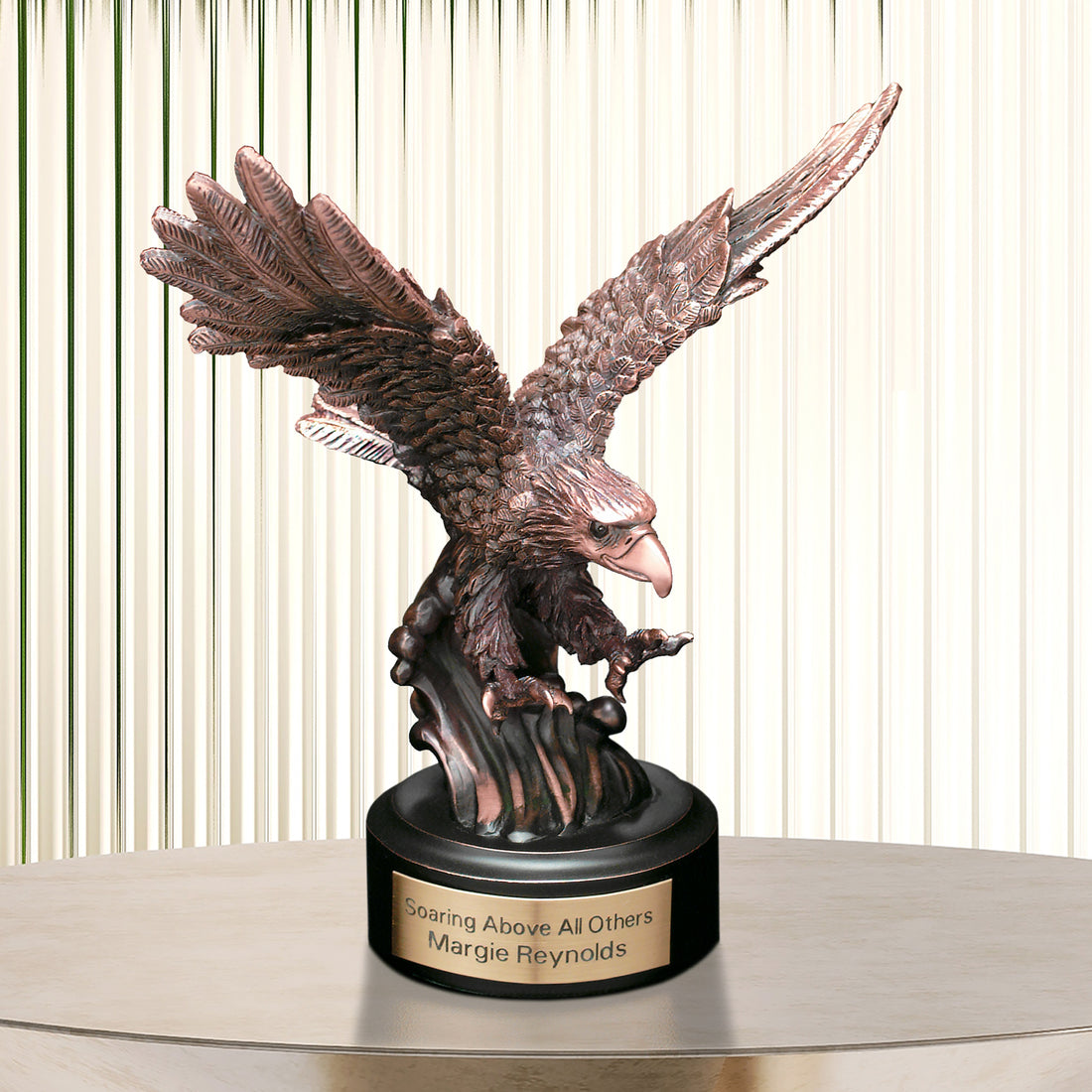 Landing Eagle 7"; sample personalization shown