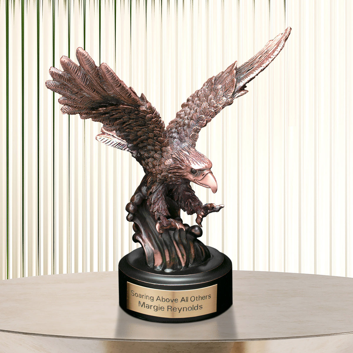 Landing Eagle 7"; sample personalization shown