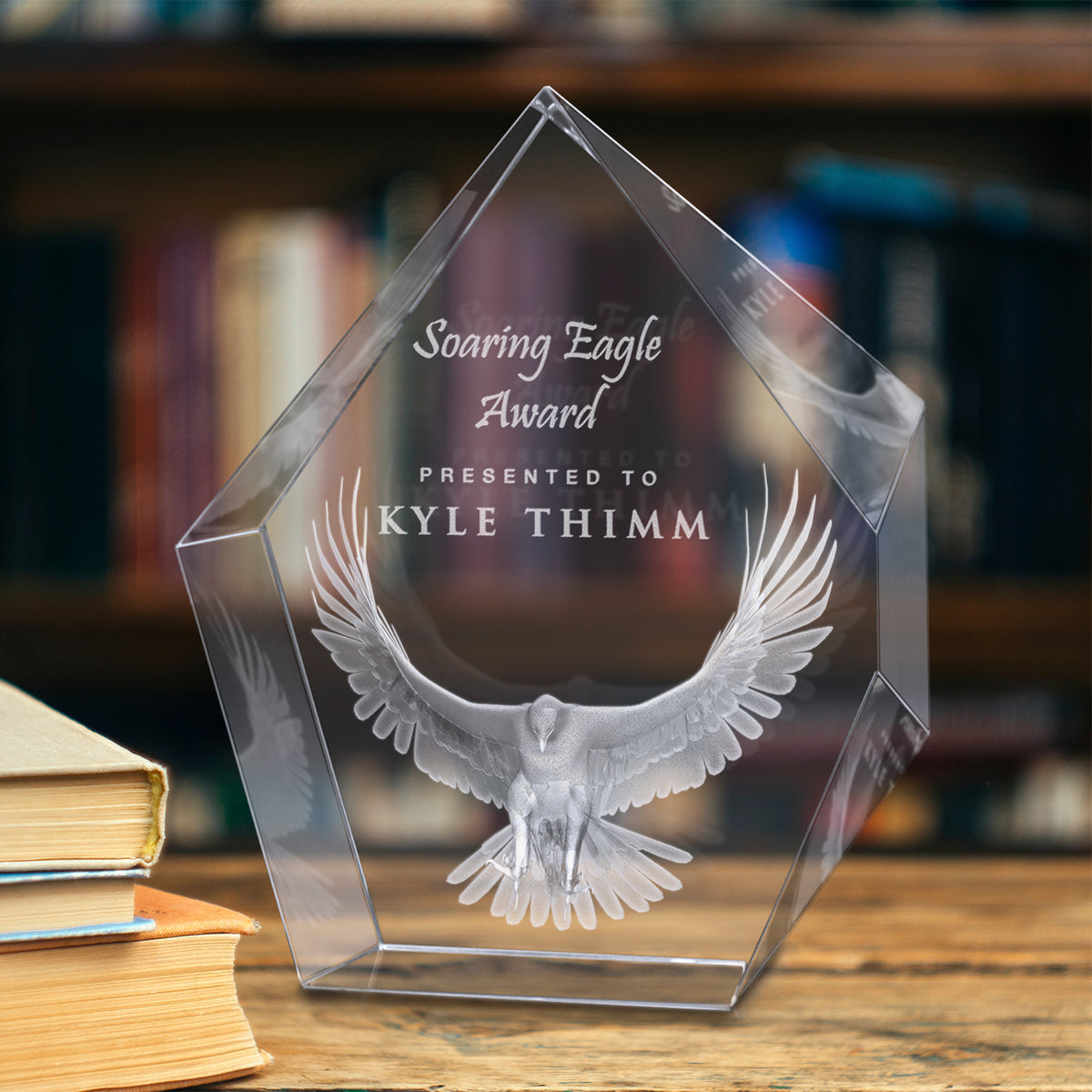 Larsmont Award 5"; sample personalization shown