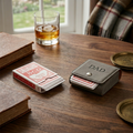Leatherette Playing Cards Case, Grey 3.75