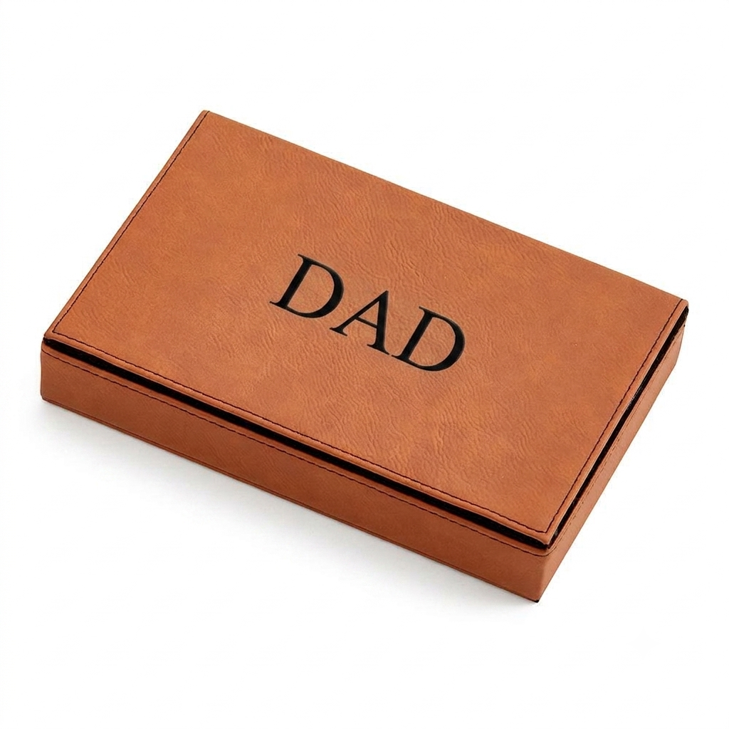 Leatherette 2 Card Deck Set, Caramel 5" X 7.75"