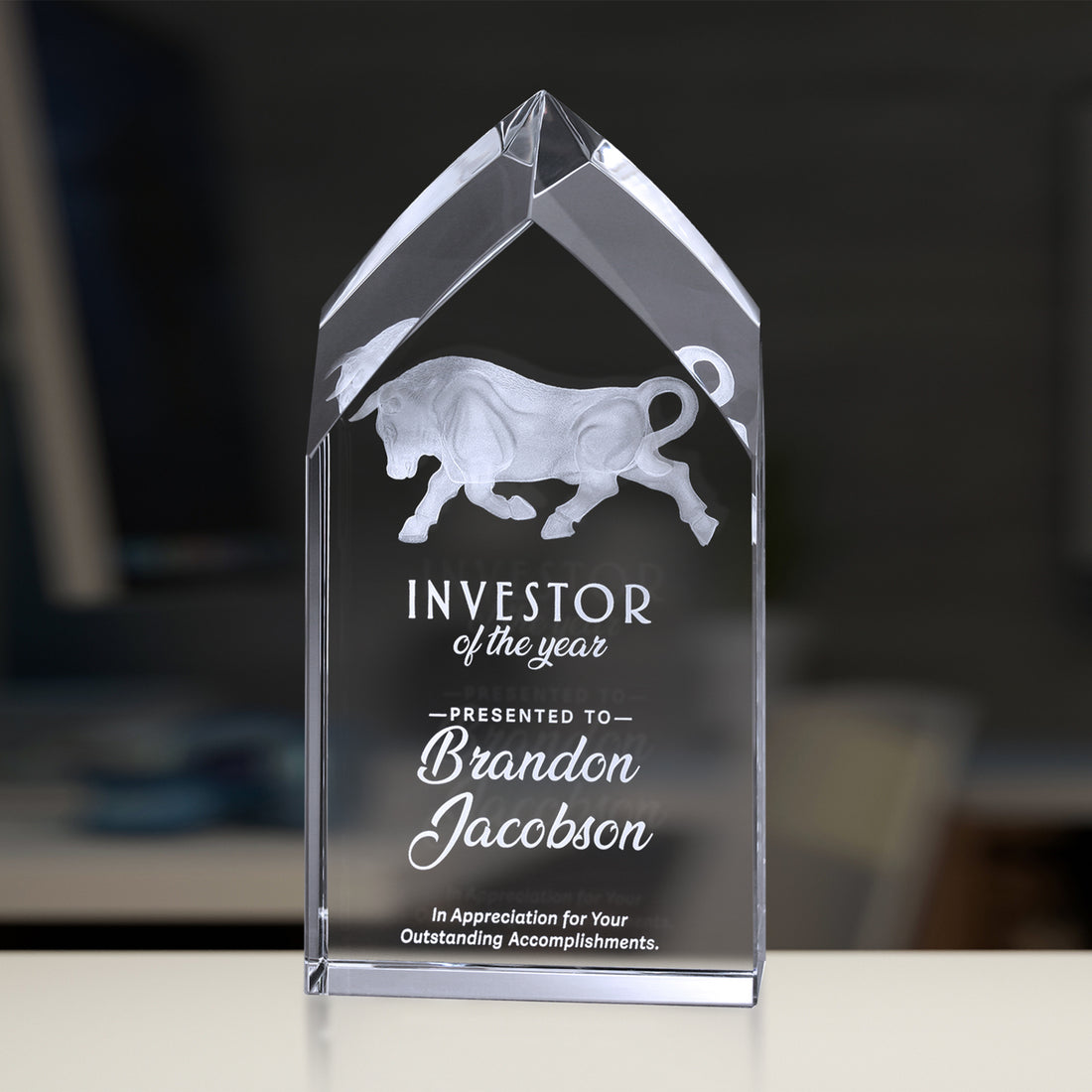 Ludlow Award 10"; sample personalization shown