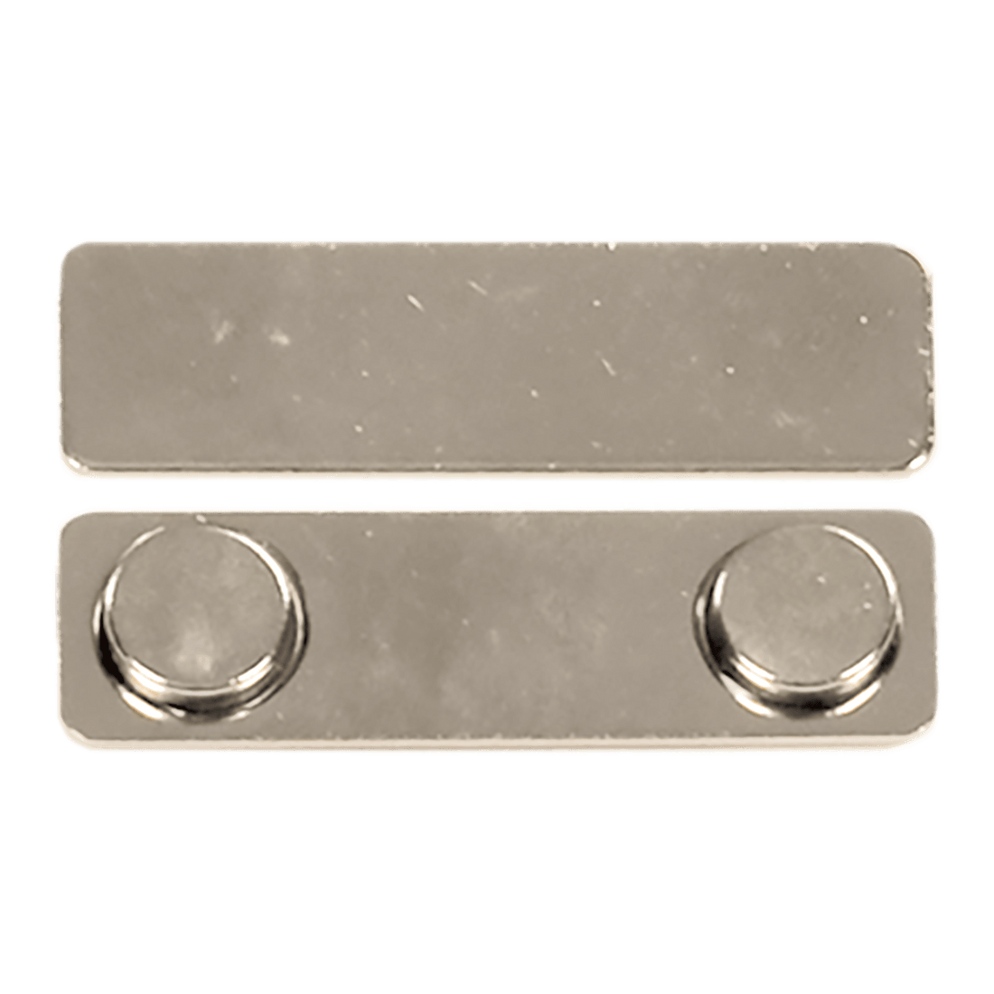 1 3/4" x 1/2" Metal 2-Post Magnet with Adhesive