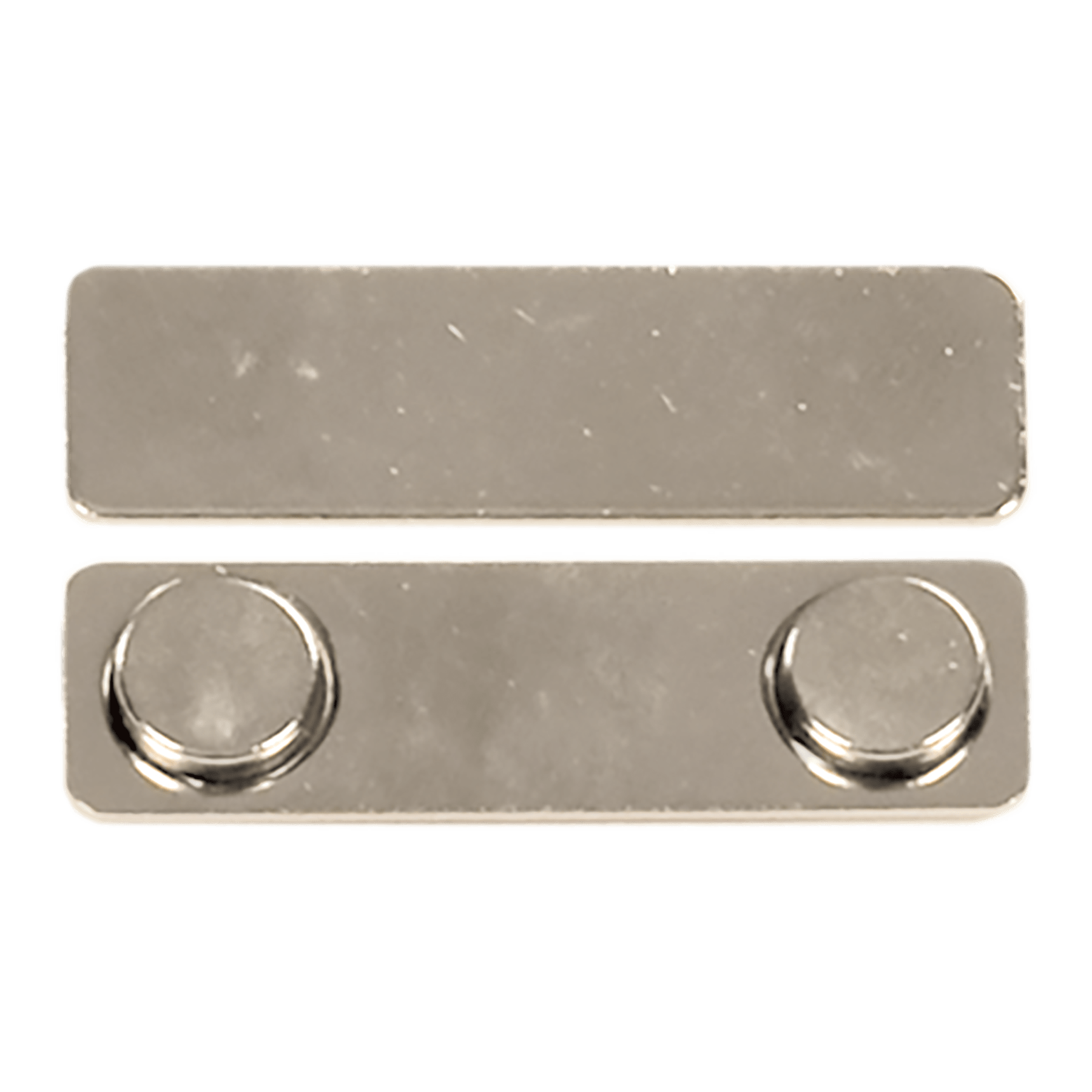 1 3/4" x 1/2" Metal 2-Post Magnet with Adhesive