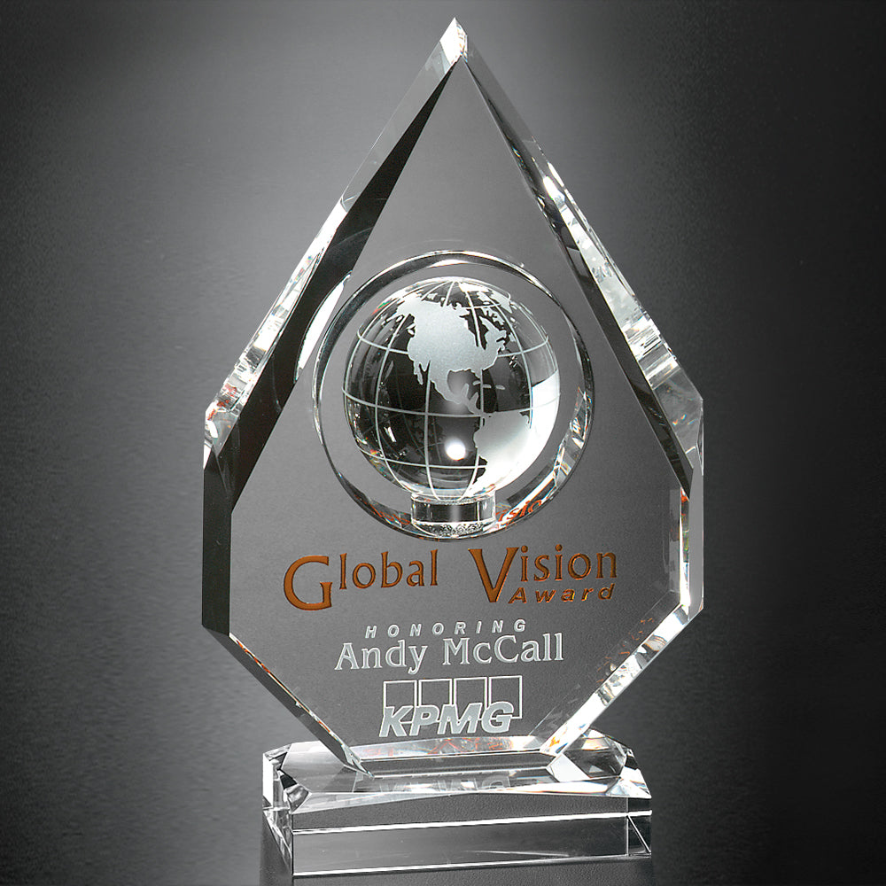 Magellan Global Award 8"; sample personalization shown