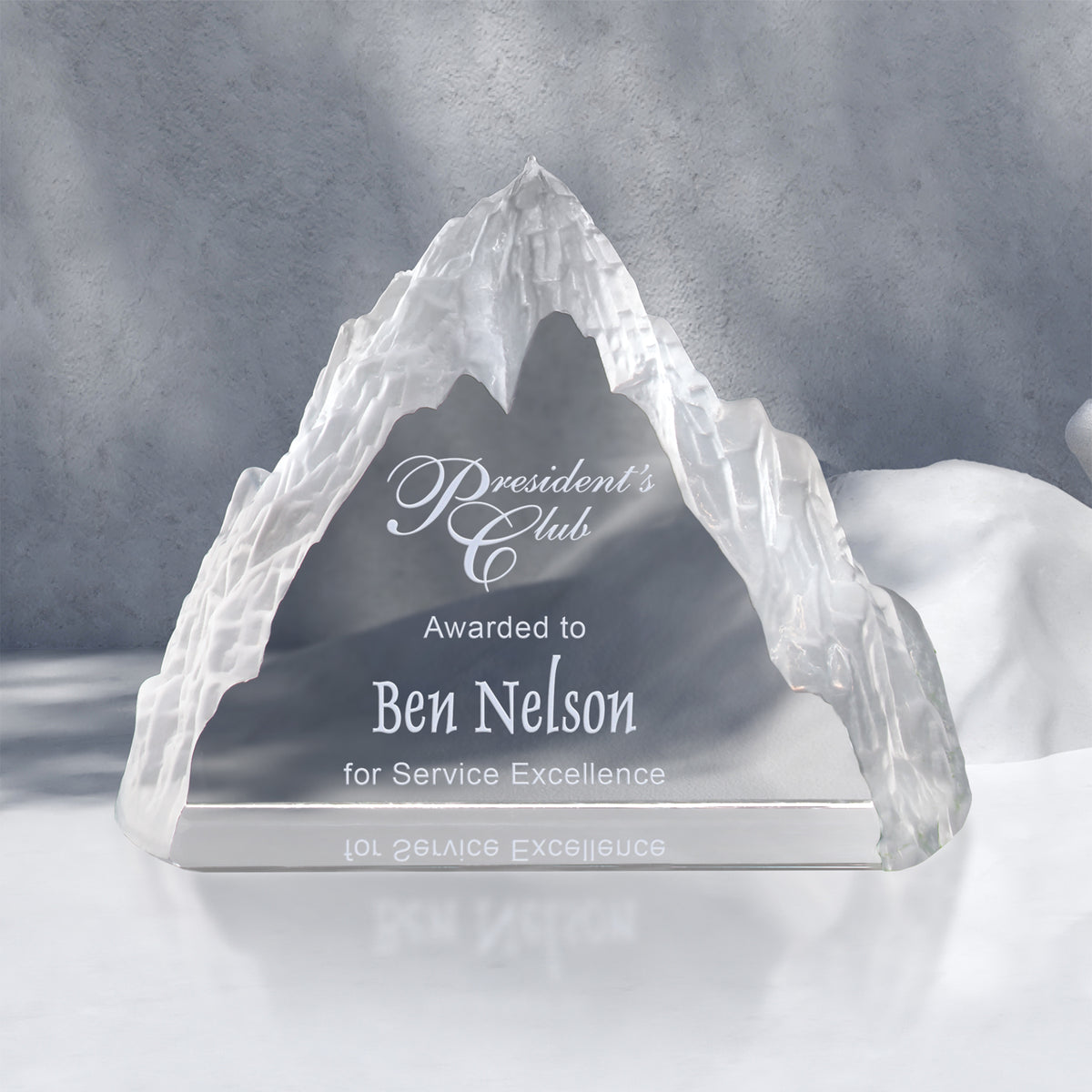 Matterhorn Award 4-1/4"; sample personalization shown