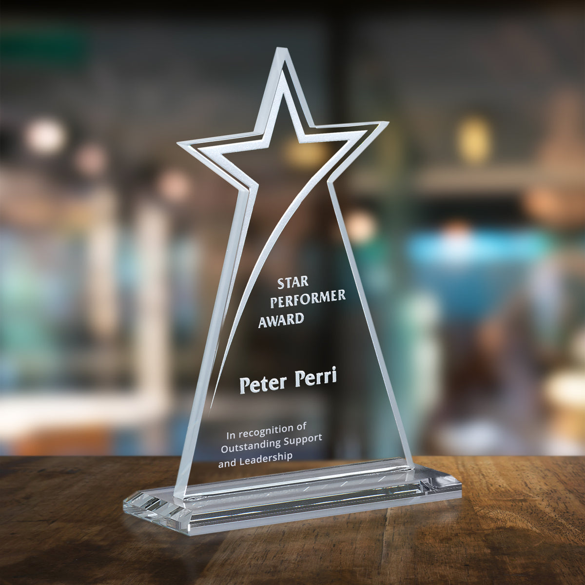 Meteor Star 10-1/2"; sample personalization shown