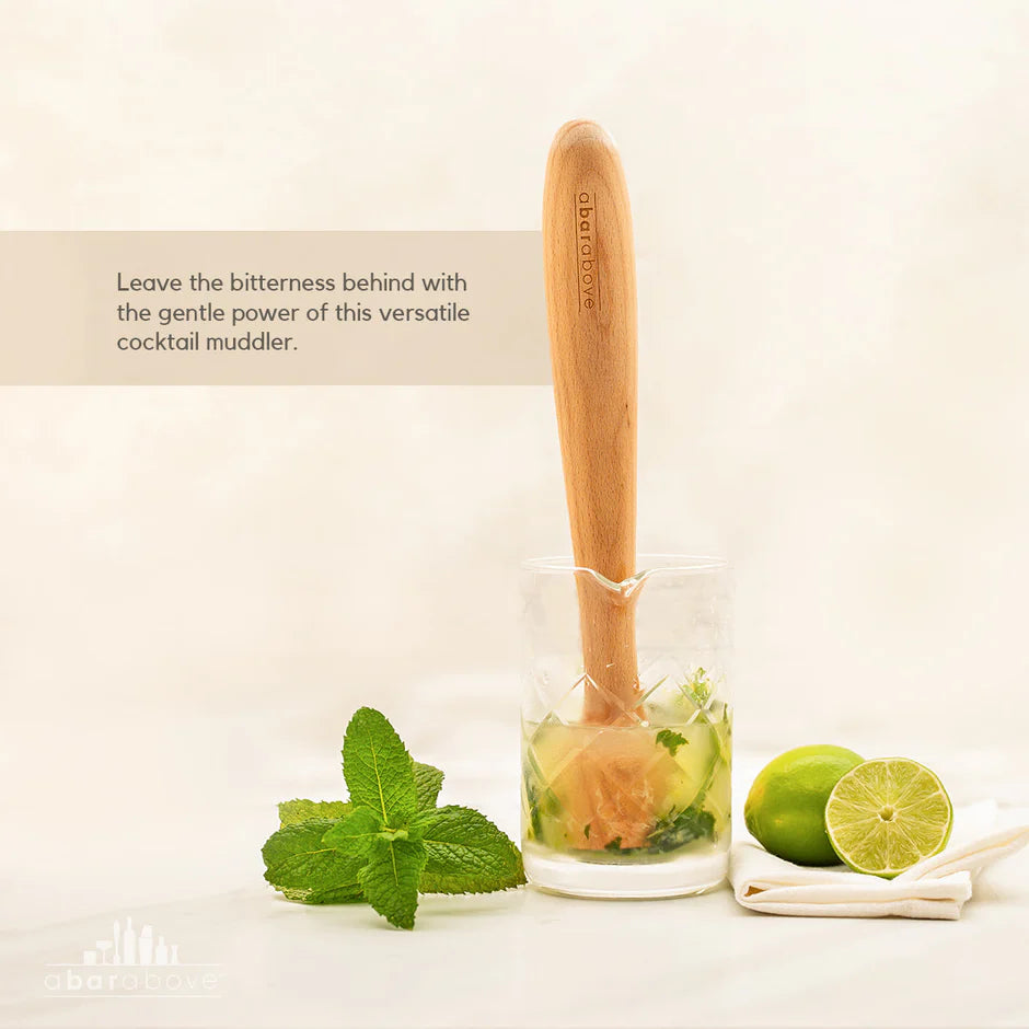 Natural Hardwood Extra Long Cocktail  12' Muddler