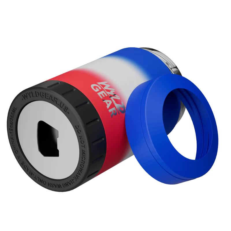 Beautiful 12oz Multi Can Cooler RWB