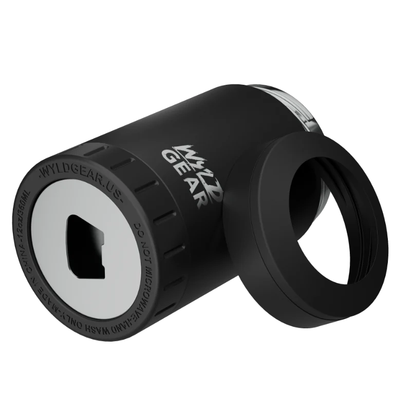 underside of 12oz Multi Can Cooler Black