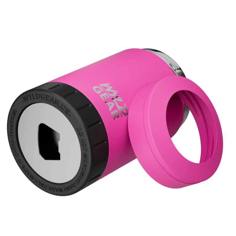 Underside of 12oz Multi Can Cooler Pink