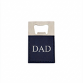Navy Leatherette Bottle Opener - 3.5