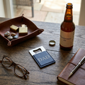 Navy Leatherette Bottle Opener - 3.5