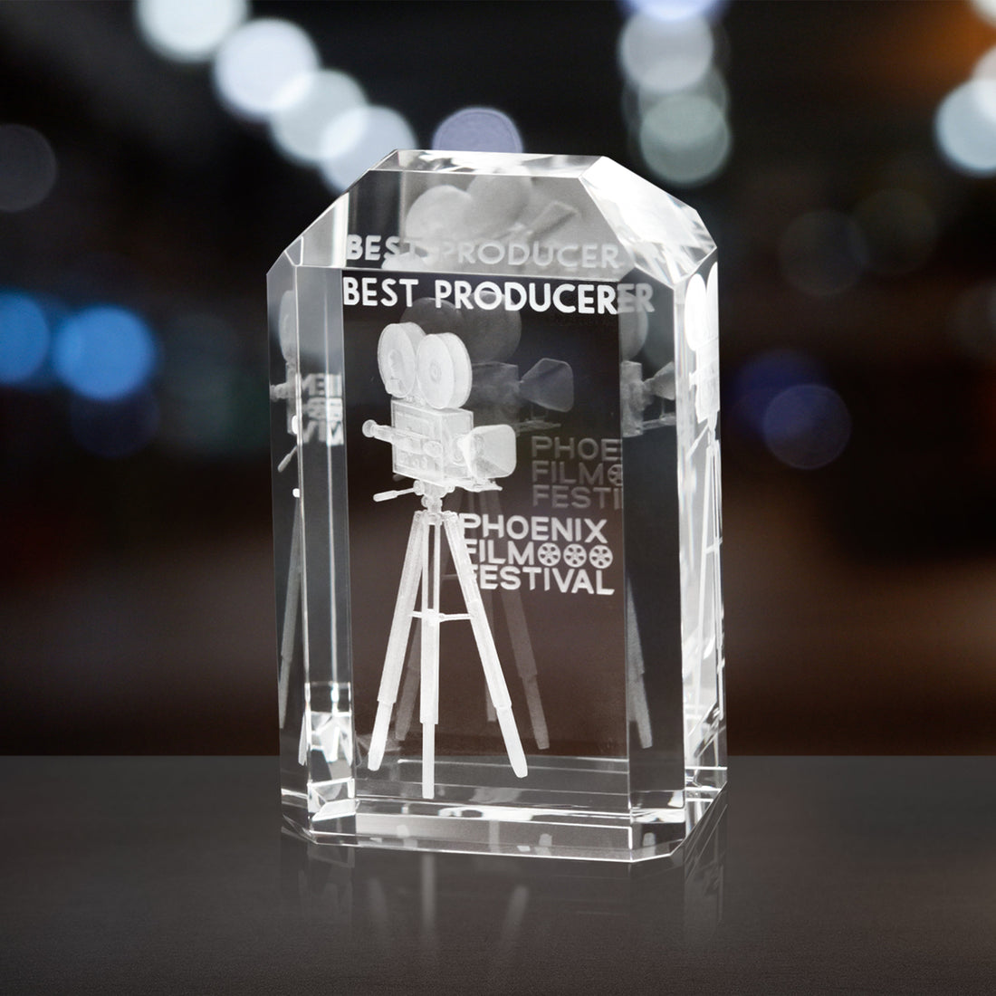 Nicollet Award 4"; sample personalization shown