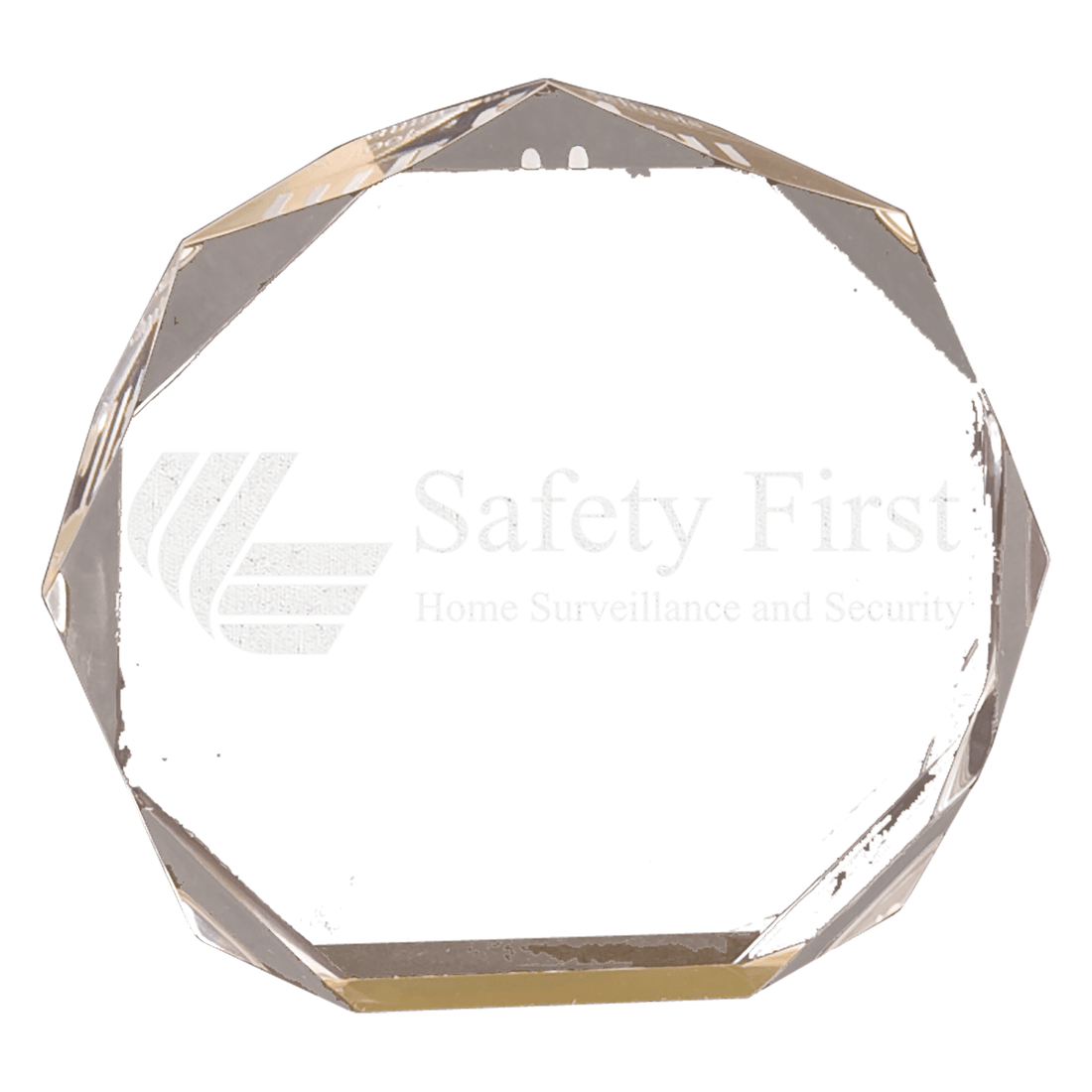 5" Gold Octagon Acrylic Award