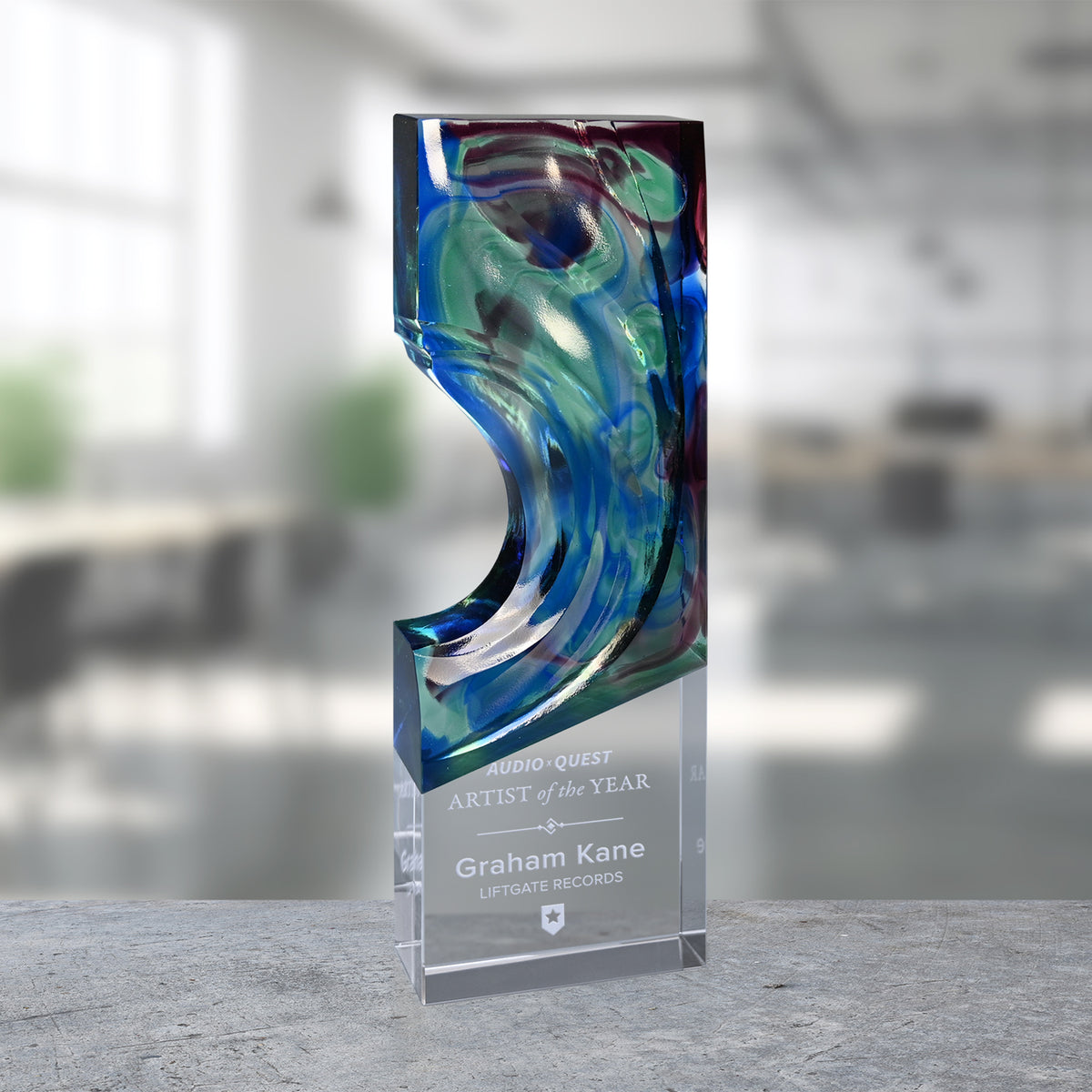 Ocean Award 9-3/4"; sample personalization shown