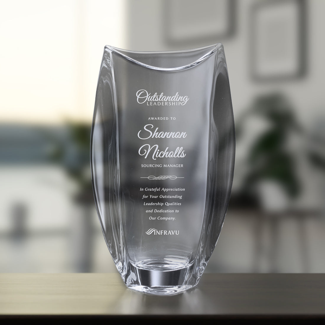 Oceanic Vase 12"; sample personalization shown