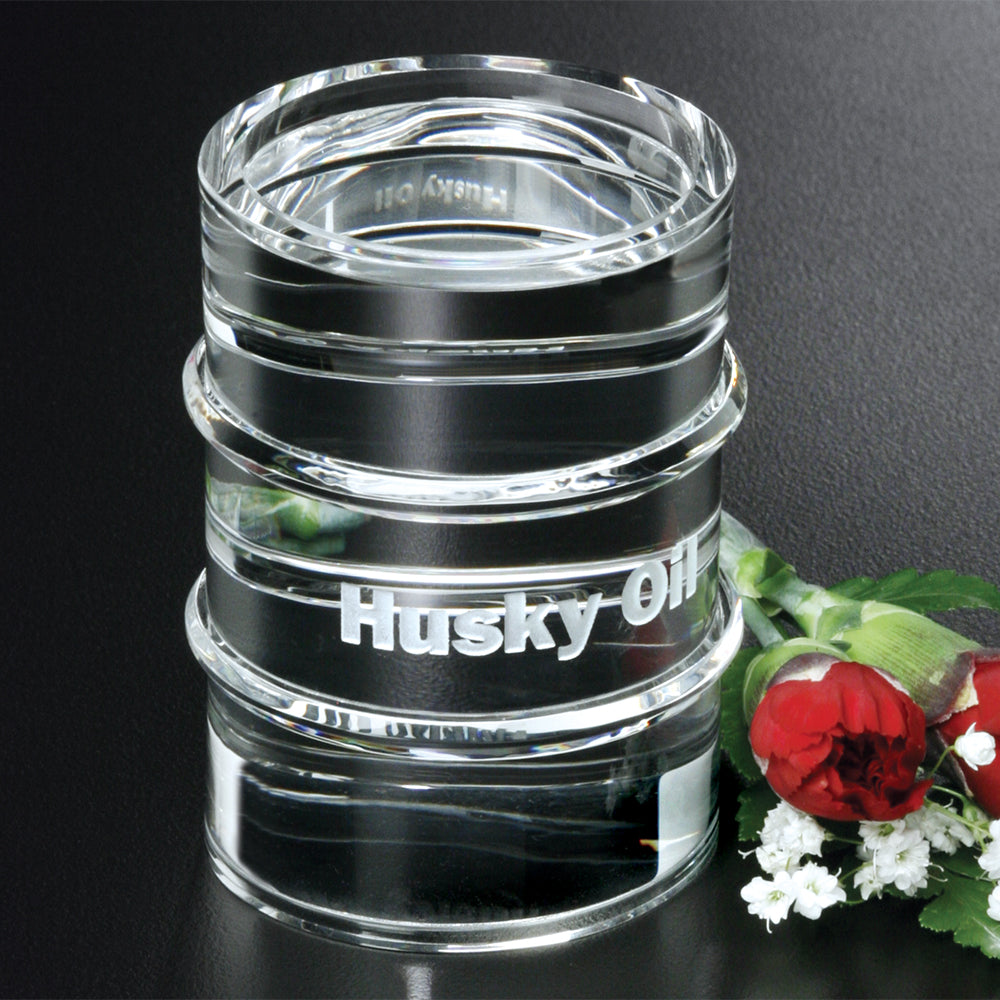Oil Barrel Large 3-1/2"; sample personalization shown