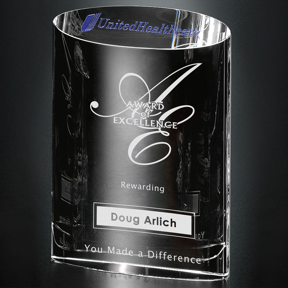 Ovation Award 8"; sample personalization shown