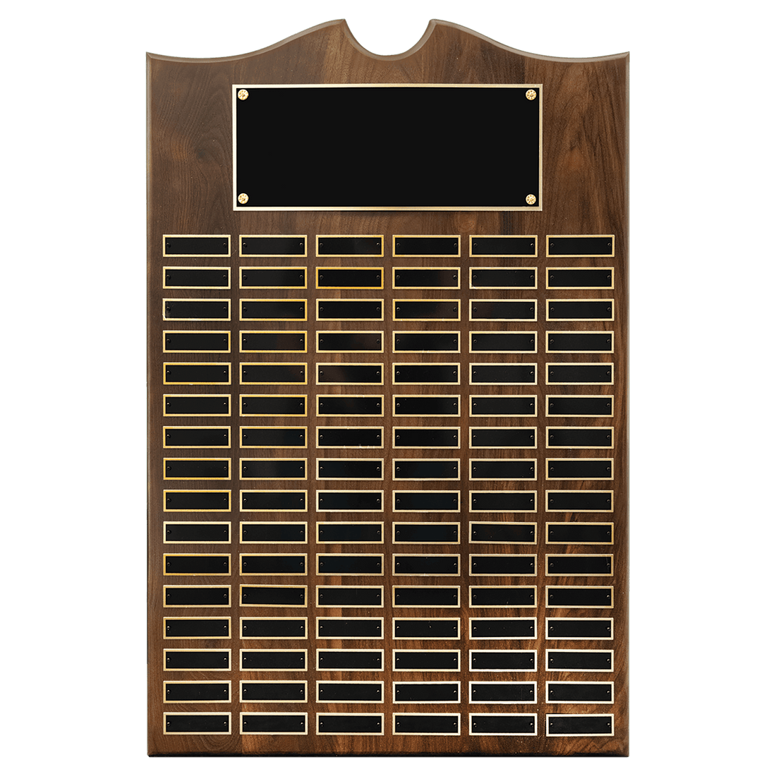 20" x 30" American Walnut Roster Plaque w/96 Plates