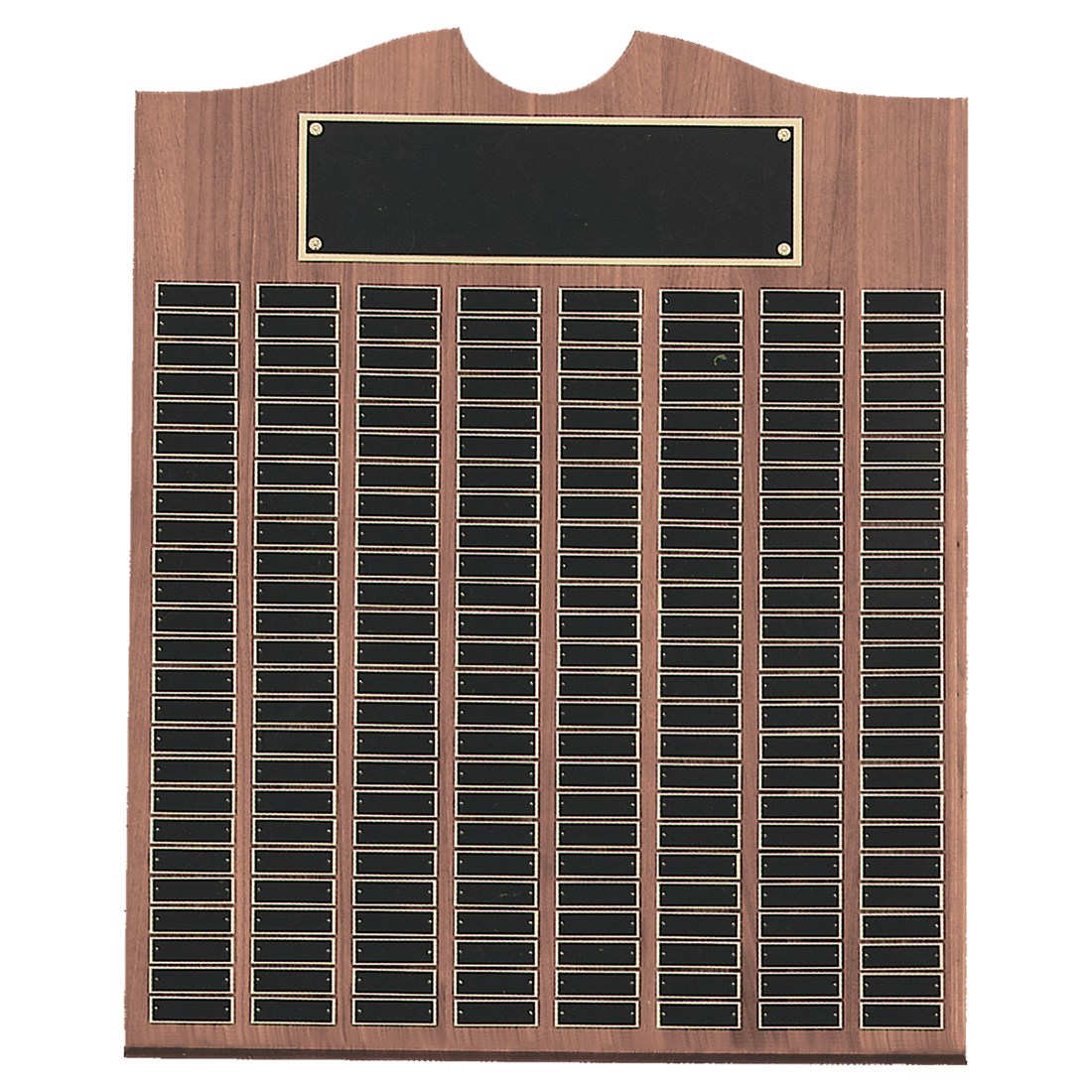 28" x 35" American Walnut Roster Plaque w/200 Plates