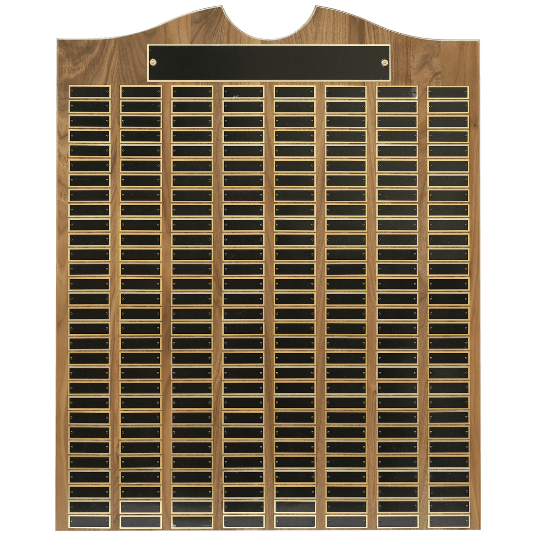 28" x 35" American Walnut Roster Plaque w/ 240 Plates
