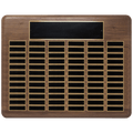 Walnut 72 Plate Perpetual Plaque with Black Brass 22